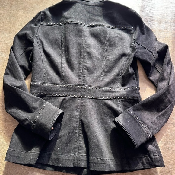 White House Black Market Black Studded Blazer - Picture 6 of 8